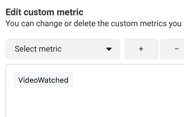 Custom Event Custom Metric